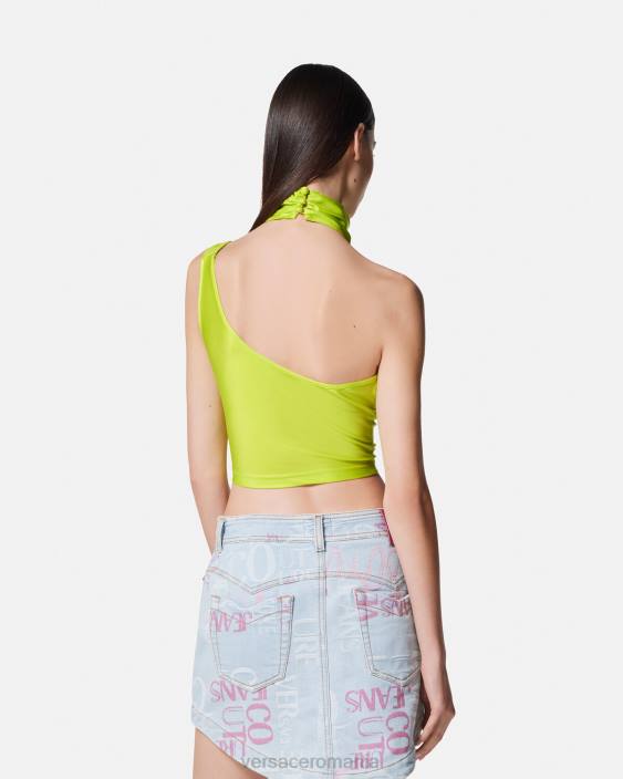 lămâie verde crop top cu cataramă baroc Versace femei îmbrăcăminte 40L62217