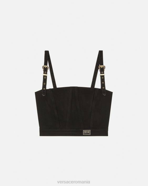 negru bustieră baroque couture cu 1 cataramă Versace femei îmbrăcăminte 40L62219