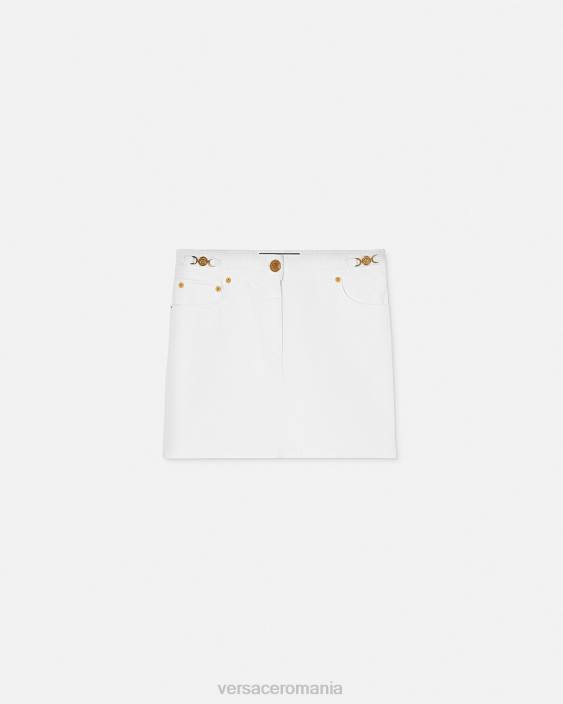 alb fusta mini denim medusa '95 Versace femei îmbrăcăminte 40L6161