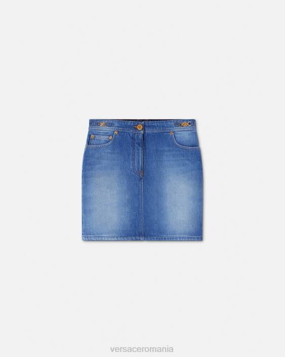 albastru fusta mini denim medusa '95 Versace femei îmbrăcăminte 40L6167