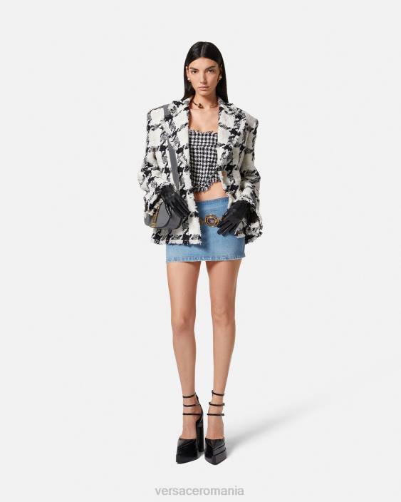 albastru fusta mini din denim medusa Versace femei îmbrăcăminte 40L6178