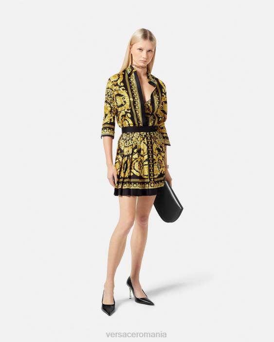 imprimare fustă de mătase plisată barocco Versace femei îmbrăcăminte 40L6170