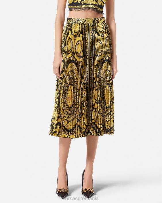 imprimare fusta midi plisata barocco Versace femei îmbrăcăminte 40L6171