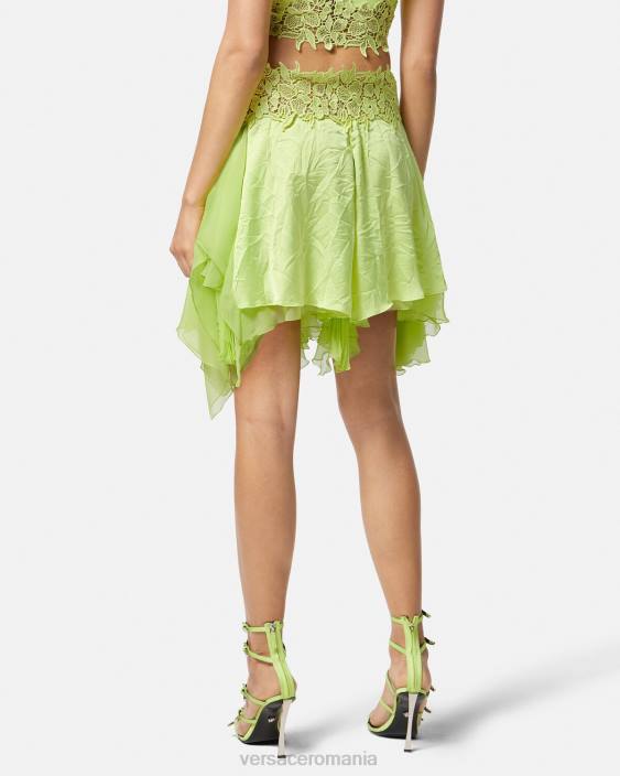 lămâie verde fusta mini din dantela Versace femei îmbrăcăminte 40L6188