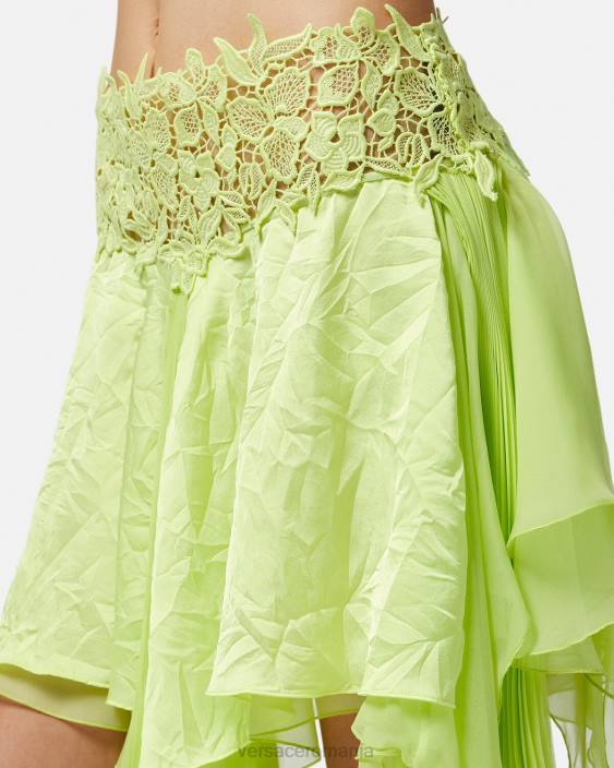 lămâie verde fusta mini din dantela Versace femei îmbrăcăminte 40L6188