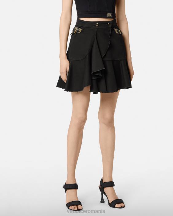 negru baroc couture1 fusta denim Versace femei îmbrăcăminte 40L62253