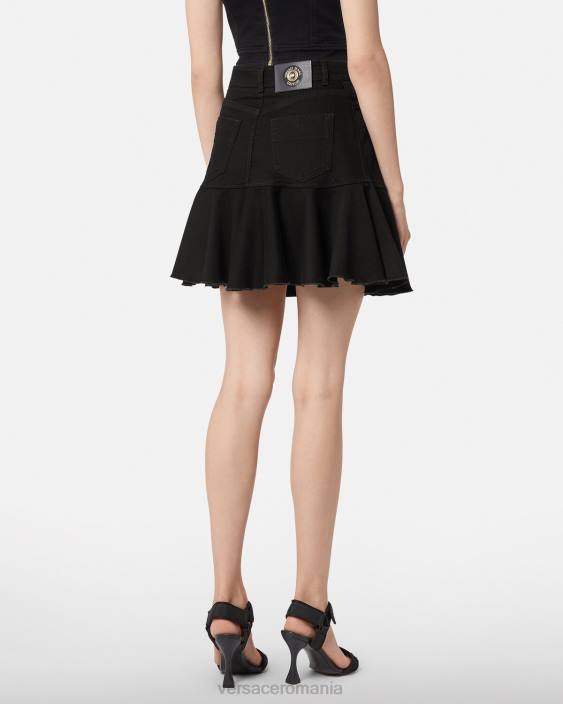 negru baroc couture1 fusta denim Versace femei îmbrăcăminte 40L62253