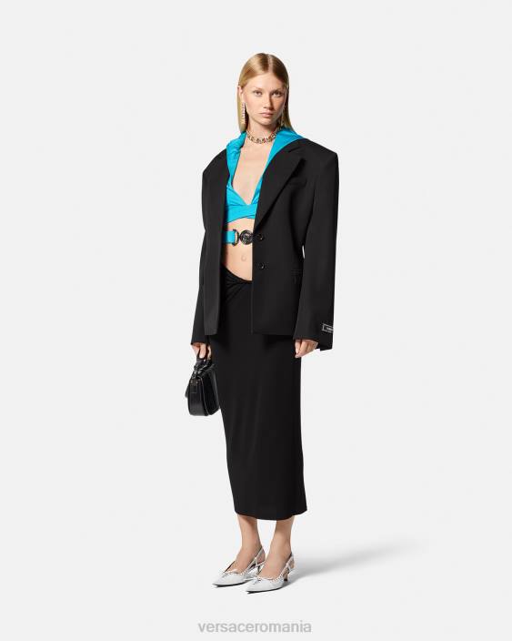 negru fustă creion rulată Versace femei îmbrăcăminte 40L6185