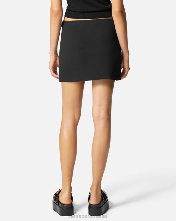 negru fustă mini din lână tăiată Versace femei îmbrăcăminte 40L6125