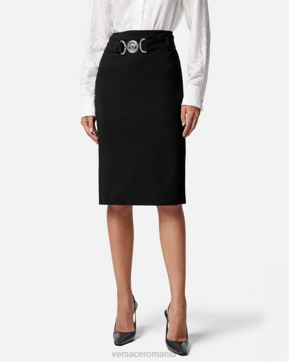 negru fusta midi medusa \'95 Versace femei îmbrăcăminte 40L6174