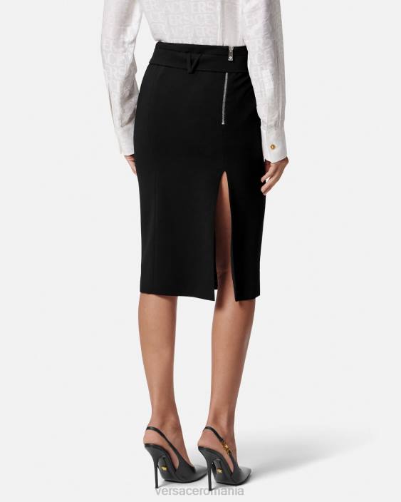 negru fusta midi medusa \'95 Versace femei îmbrăcăminte 40L6174