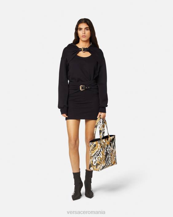 negru fusta mini cu catarama baroc Versace femei îmbrăcăminte 40L62156