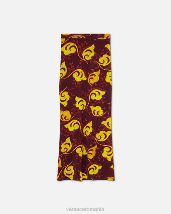 violet fusta midi ramuri Versace femei îmbrăcăminte 40L62181