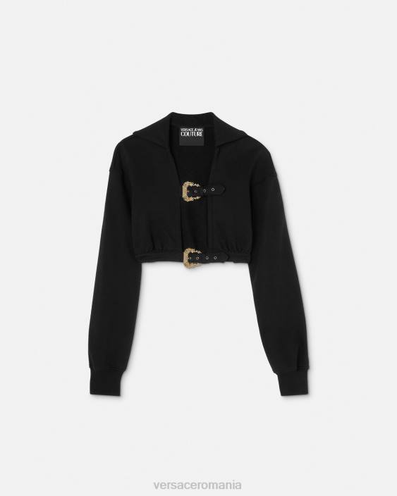 negru hanorac baroc cu cataramă Versace femei îmbrăcăminte 40L62229