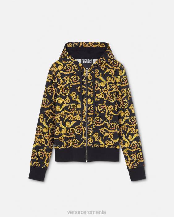 negru si auriu hanorac sketch couture Versace femei îmbrăcăminte 40L62175