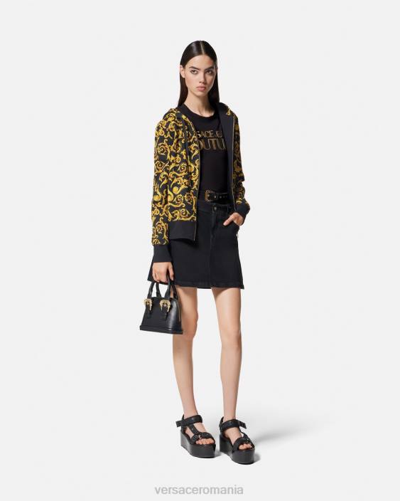 negru si auriu hanorac sketch couture Versace femei îmbrăcăminte 40L62175