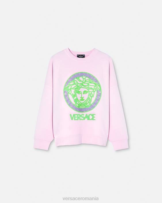 roz hanorac cu logo medusa Versace femei îmbrăcăminte 40L6132