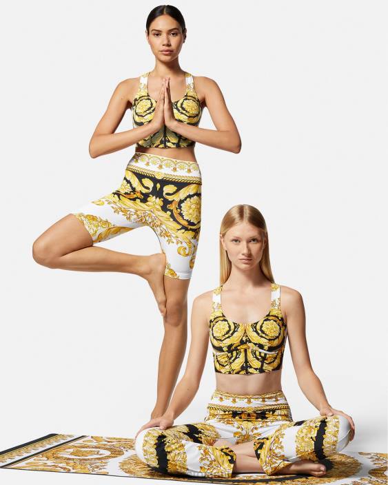 imprimare pantaloni scurți pentru biciclete barocco gym Versace femei îmbrăcăminte 40L6230