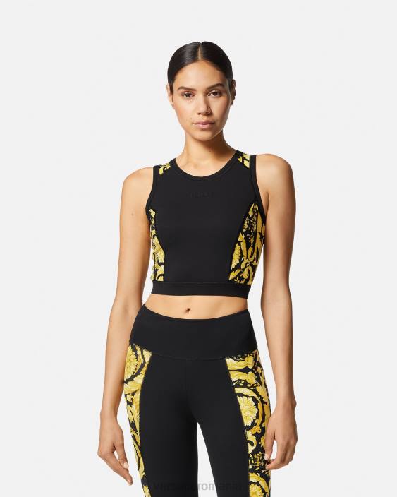 negru sutien sport barocco gym Versace femei îmbrăcăminte 40L6232