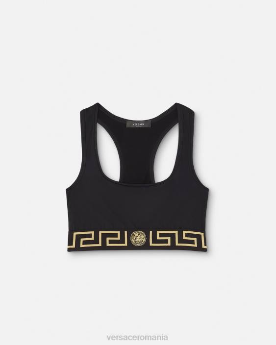 negru sutien sport greca border gym Versace femei îmbrăcăminte 40L6237