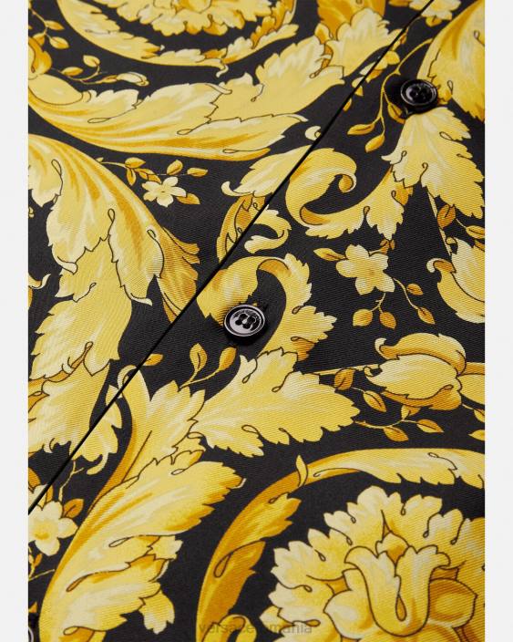 imprimare cămașă de pijama din mătase cu imprimeu barocco Versace femei lenjerie intimă și îmbrăcăminte de plajă 40L61027