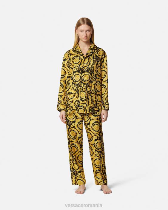 imprimare pantaloni de pijama din mătase cu imprimeu barocco Versace femei lenjerie intimă și îmbrăcăminte de plajă 40L61026