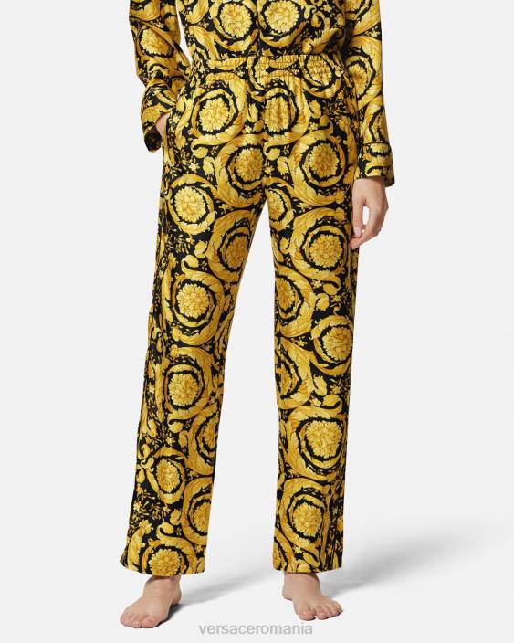 imprimare pantaloni de pijama din mătase cu imprimeu barocco Versace femei lenjerie intimă și îmbrăcăminte de plajă 40L61026