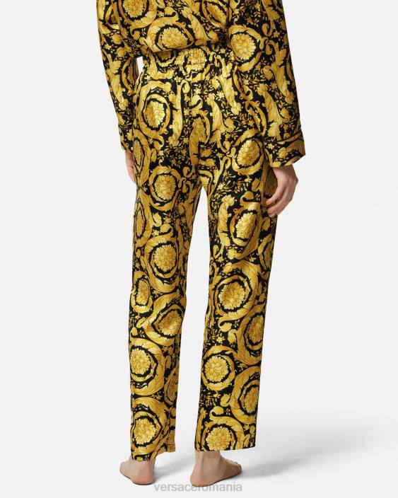 imprimare pantaloni de pijama din mătase cu imprimeu barocco Versace femei lenjerie intimă și îmbrăcăminte de plajă 40L61026