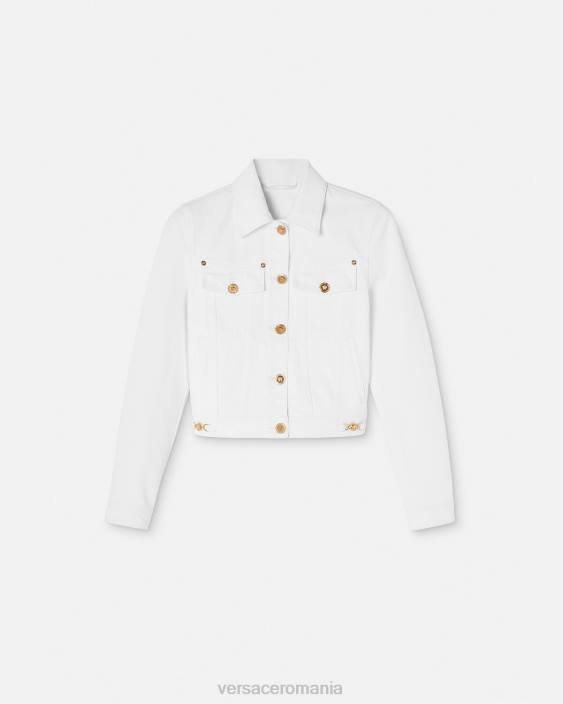 alb geacă din denim medusa '95 Versace femei îmbrăcăminte 40L681