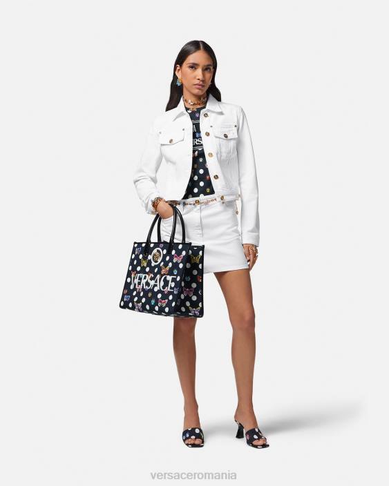 alb geacă din denim medusa \'95 Versace femei îmbrăcăminte 40L681