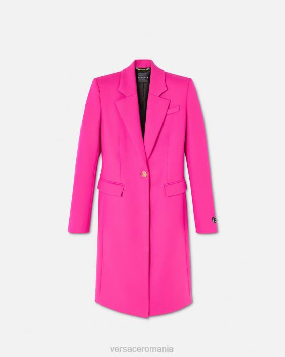 fucsie palton lung de lână medusa Versace femei îmbrăcăminte 40L6104