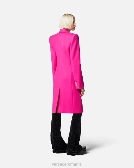 fucsie palton lung de lână medusa Versace femei îmbrăcăminte 40L6104