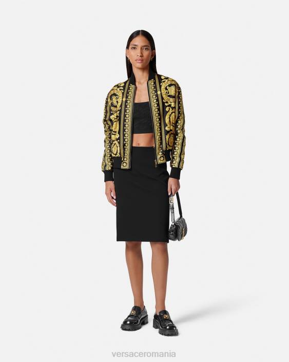 imprimare jachetă bomber reversibilă barocco Versace femei îmbrăcăminte 40L688