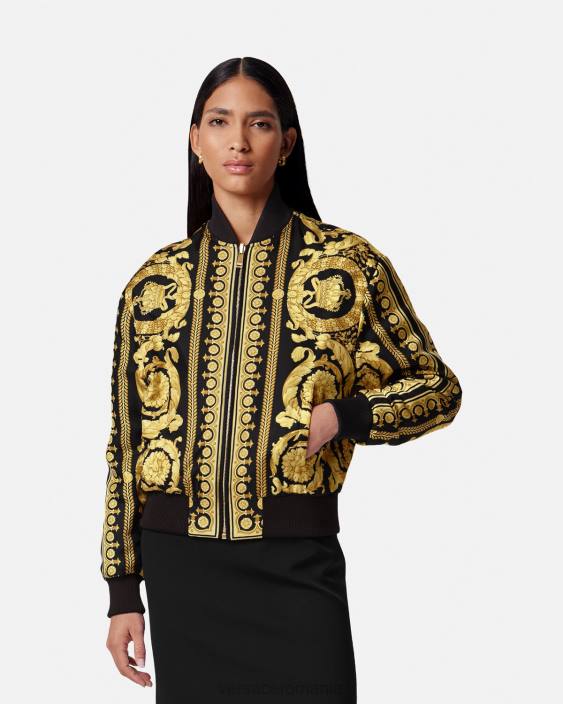 imprimare jachetă bomber reversibilă barocco Versace femei îmbrăcăminte 40L688
