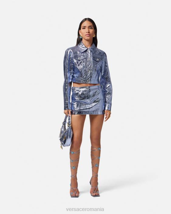 metalic geacă din piele metalizată medusa Versace femei îmbrăcăminte 40L680