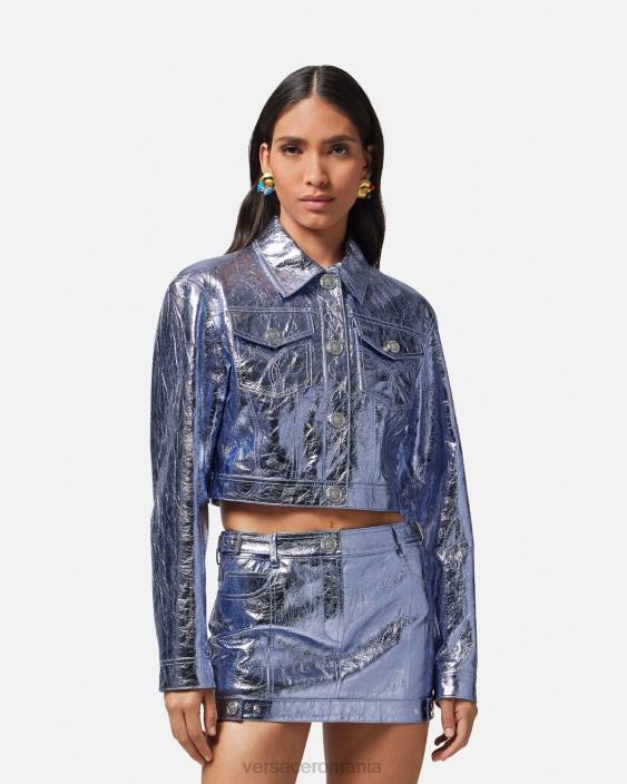 metalic geacă din piele metalizată medusa Versace femei îmbrăcăminte 40L680