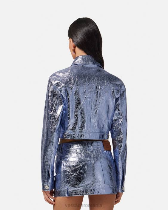 metalic geacă din piele metalizată medusa Versace femei îmbrăcăminte 40L680