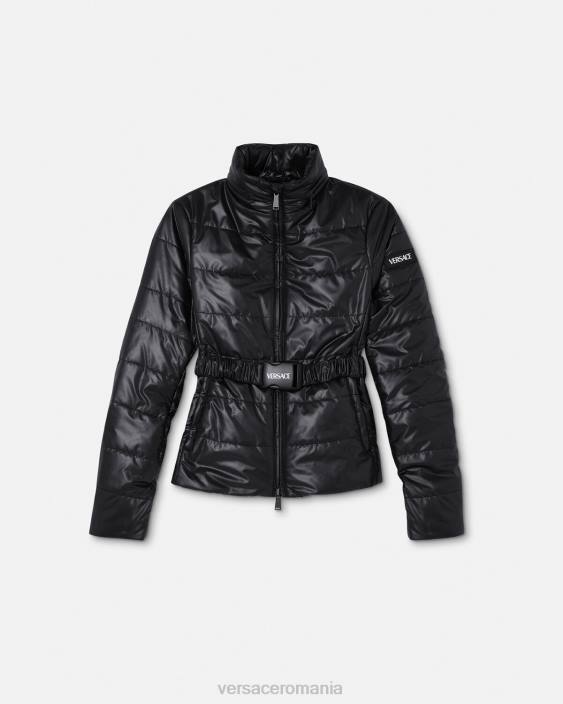 negru geacă pufă cu logo Versace femei îmbrăcăminte 40L694
