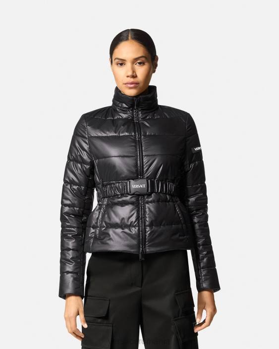 negru geacă pufă cu logo Versace femei îmbrăcăminte 40L694
