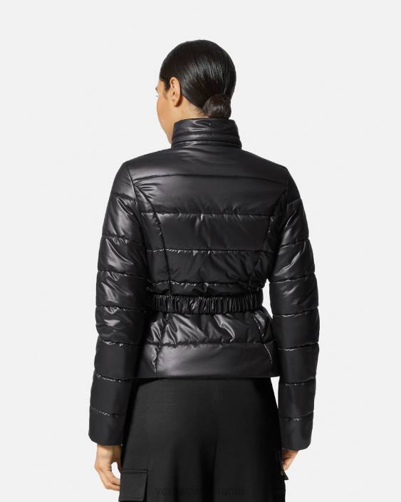 negru geacă pufă cu logo Versace femei îmbrăcăminte 40L694