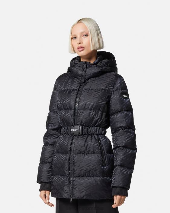 negru la greca puffer jacket Versace femei îmbrăcăminte 40L695