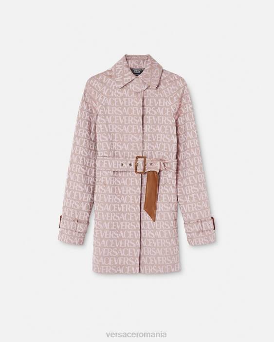 roz și imprimeu trenci scurt peste tot Versace femei îmbrăcăminte 40L683