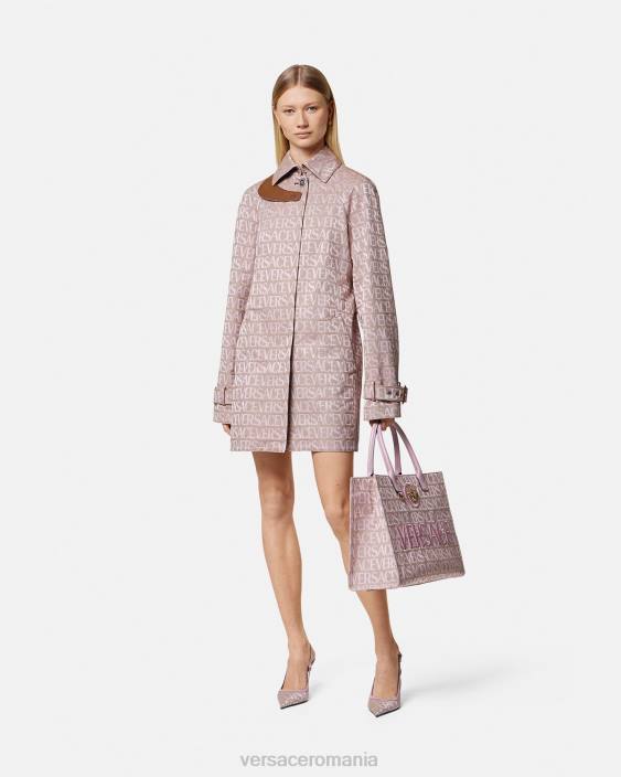 roz și imprimeu trenci scurt peste tot Versace femei îmbrăcăminte 40L683