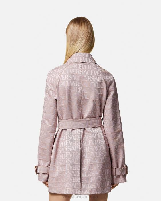roz și imprimeu trenci scurt peste tot Versace femei îmbrăcăminte 40L683