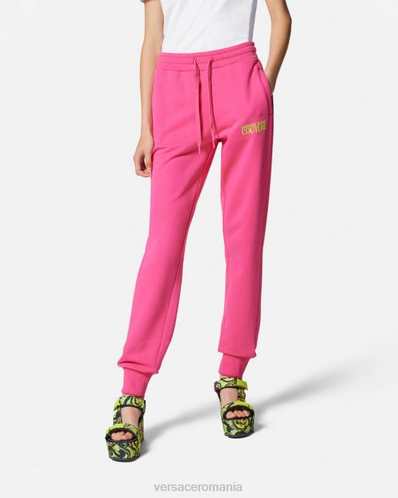 fucsie pantaloni de trening cu logo Versace femei îmbrăcăminte 40L62176