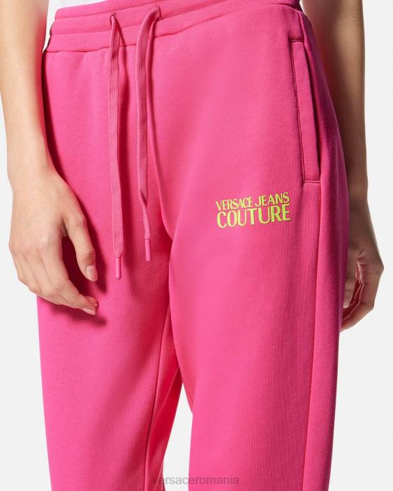 fucsie pantaloni de trening cu logo Versace femei îmbrăcăminte 40L62176