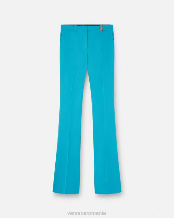 albastru deschis pantaloni croiți evazați Versace femei îmbrăcăminte 40L6124