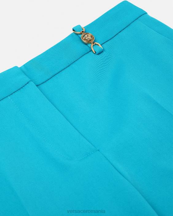 albastru deschis pantaloni croiți evazați Versace femei îmbrăcăminte 40L6124