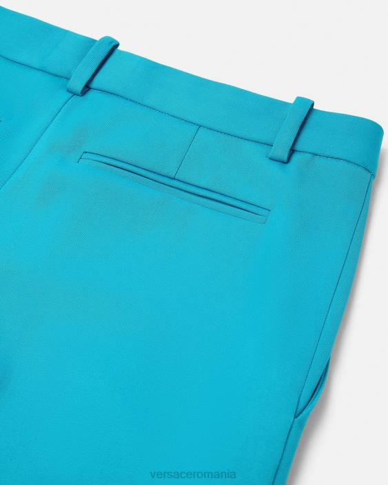 albastru deschis pantaloni croiți evazați Versace femei îmbrăcăminte 40L6124