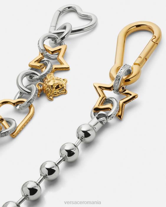 argint și aur curea cu buclă cu lanț funky Versace femei îmbrăcăminte 40L6218